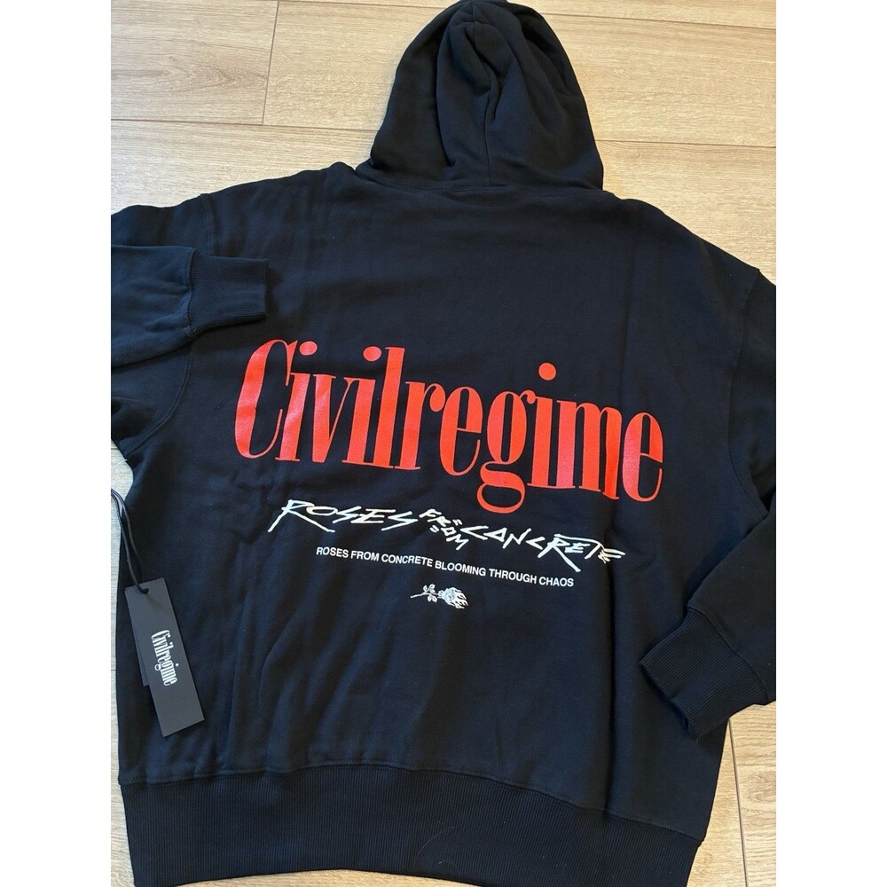 Civil Regime "Roses from Concrete" Hoodie - Black - Size XL